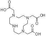 1,4,7,10-四氮杂环十二烷-1,4,7-三乙酸分子结构 (CAS 114873-37-9)