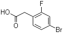 4-溴-2-氟苯乙酸分子结构 (CAS 114897-92-6)