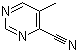 5-甲基-4-嘧啶甲腈分子结构 (CAS 114969-63-0)
