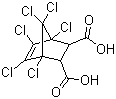 CAS # 115-28-6, Chlorendic acid, 1,4,5,6,7,7-Hexachloro-5-norbornene-2,3-dicarboxylic acid, 1,4,5,6,7,7-Hexachlorobicyclo[2.2.1]hept-5-ene-2,3-dicarboxylic acid
