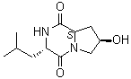 CAS # 115006-86-5, 3-Isobutyl-8-hydroxyhexahydropyrrolo [1,2-a] pyrazine-1,4-dione, Cyclo(L-leucyl-trans-4-hydroxy-L-proline)