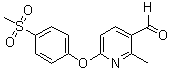 CAS 登录号：1150100-46-1, 2-甲基-6-[4-(甲基磺酰基)苯氧基]-3-吡啶甲醛