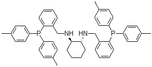 (1R,2R)-N1,N2-双[[2-[双(4-甲基苯基)膦]苯基]甲基]-1,2-环己二胺分子结构 (CAS 1150113-65-7)