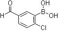 structure of CAS# 1150114-78-5, 2-氯-5-甲酰基苯硼酸