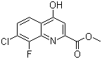 7-氯-8-氟-4-羟基喹啉-2-甲酸甲酯分子结构 (CAS 1150164-88-7)