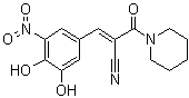 (alphaE)-alpha-[(3,4-二羟基-5-硝基苯基)亚甲基]-beta-氧代-1-哌啶丙腈分子结构 (CAS 1150310-15-8)