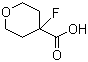 4-氟四氢-2H-吡喃-4-甲酸分子结构 (CAS 1150617-62-1)