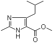 4-异丁基-2-甲基-1H-咪唑-5-甲酸甲酯分子结构 (CAS 1150617-77-8)