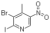 3-溴-2-碘-4-甲基-5-硝基吡啶分子结构 (CAS 1150618-06-6)