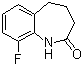 9-氟-1,3,4,5-四氢-2H-1-苯并氮杂卓-2-酮分子结构 (CAS 1151397-80-6)