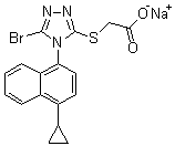 Lesinurad sodium分子结构 (CAS 1151516-14-1)