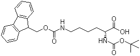 N-Boc-N'-Fmoc-D-赖氨酸分子结构 (CAS 115186-31-7)