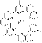三(2-(3,5-二甲基苯基)喹啉-C2,N')合铱(III)分子结构 (CAS 1152418-56-8)