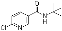 CAS # 115309-58-5, 6-Chloro-N-tert-butylnicotinamide, N-tert-Butyl-6-chloronicotinamide, 6-Chloro-N-(1,1-dimethylethyl)-3-pyridinecarboxamide