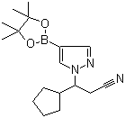 3-环戊基-3-[4-(4,4,5,5-四甲基-1,3,2-二氧杂硼烷-2-基)-1H-吡唑-1-基]丙腈分子结构 (CAS 1153949-38-2)