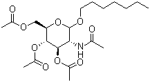 正庚基 2-乙酰氨基-3,4,6-O-三乙酰基-2-脱氧-beta-D-吡喃葡萄糖苷分子结构 (CAS 115431-24-8)