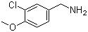 3-氯-4-甲氧基苄胺分子结构 (CAS 115514-77-7)