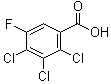 2,3,4-三氯-5-氟苯甲酸分子结构 (CAS 115549-04-7)