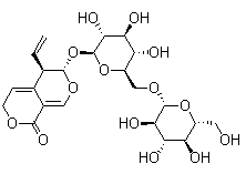 6'-O-beta-D-葡萄糖基龙胆苦苷分子结构 (CAS 115713-06-9)