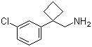 1-(3-氯苯基)环丁烷甲胺分子结构 (CAS 115816-34-7)