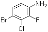 4-溴-3-氯-2-氟苯胺分子结构 (CAS 115843-99-7)