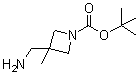 3-(氨基甲基)-3-甲基-1-吖丁啶羧酸叔丁酯分子结构 (CAS 1158758-85-0)