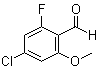 4-氯-2-氟-6-甲氧基苯甲醛分子结构 (CAS 1158916-85-8)