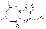 structure of CAS# 1158984-94-1, tert-Butyl 2-(6-methyl-4,8-dioxo-1,3,6,2-dioxazaborocan-2-yl)-1H-pyrrole-1-carboxylate