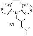 CAS # 1159-80-4, 5-[3-(Dimethylamino)-2-methylpropyl]-5H-dibenz[b,f]azepine hydrochloride