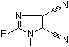 2-溴-1-甲基-1H-咪唑-4,5-二甲腈分子结构 (CAS 115905-43-6)