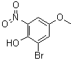 structure of CAS# 115929-59-4, 2-溴-4-甲氧基-6-硝基苯酚