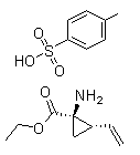 (1R,2S)-1-氨基-2-乙烯基-环丙烷羧酸乙酯 4-甲基苯磺酸盐分子结构 (CAS 1159609-95-6)
