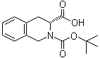 (R)-2-(叔丁氧羰基)-1,2,3,4-四氢异喹啉-3-甲酸分子结构 (CAS 115962-35-1)
