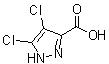 4,5-二氯-1H-吡唑-3-羧酸分子结构 (CAS 115964-19-7)