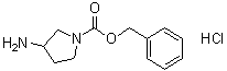 3-氨基-1-吡咯烷羧酸苄酯盐酸盐分子结构 (CAS 1159822-27-1)