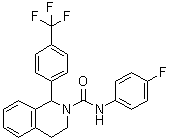 N-(4-氟苯基)-3,4-二氢-1-[4-(三氟甲基)苯基]-2(1H)-异喹啉甲酰胺分子结构 (CAS 1159996-20-9)