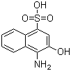 structure of CAS# 116-63-2, 1-氨基-2-萘酚-4-磺酸