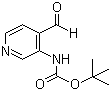 (4-甲酰基吡啶-3-基)氨基甲酸叔丁酯分子结构 (CAS 116026-95-0)