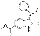 2,3-二氢-3-(甲氧基苯基亚甲基)-2-氧代-1H-吲哚-6-羧酸甲酯分子结构 (CAS 1160293-22-0)