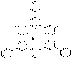 structure of CAS# 1160297-49-3, Tris[3-(4-methyl-2-pyridinyl)[1,1'-biphenyl]-4-yl]-iridium