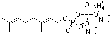 CAS # 116057-55-7, Ammonium geranyl pyrophosphate, (E)-Diphosphoric acid mono(3,7-dimethyl-2,6-octadienyl) ester triammonium salt, Diphosphoric acid mono[(3E)-3,7-dimethyl-2,6-octadienyl] ester triammonium salt