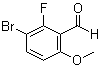 3-溴-2-氟-6-甲氧基苯甲醛分子结构 (CAS 1160653-94-0)