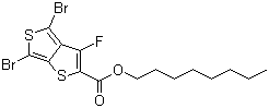 structure of CAS# 1160823-76-6, 4,6-二溴-3-氟噻吩并[3,4-b]噻吩-2-羧酸辛酯