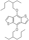 4,8-双[(2-乙基己基)氧基]苯并[1,2-b:4,5-b']二噻吩分子结构 (CAS 1160823-77-7)