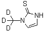 CAS 登录号：1160932-07-9, 1,3-二氢-1-(三氘甲基)-2H-咪唑-2-硫酮