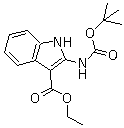 structure of CAS# 1160995-04-9, 2-[(叔丁氧羰基)氨基]-1H-吲哚-3-羧酸乙酯