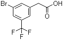 3-溴-5-(三氟甲基)苯乙酸分子结构 (CAS 1161362-01-1)