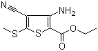 CAS # 116170-90-2, Ethyl 3-amino-4-cyano-5-(methylthio)thiophene-2-carboxylate, 3-Amino-2-carboethoxy-4-cyano-5-(methylthio)thiophene, Ethyl 3-amino-4-cyano-5-methylsulfanylthiophene-2-carboxylate