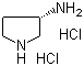 (S)-3-氨基吡咯烷二盐酸盐分子结构 (CAS 116183-83-6)
