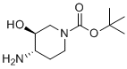 (3S,4S)-叔-丁基4-氨基-3-羟基哌啶-1-羧酸酯分子结构 (CAS 1161932-04-2)